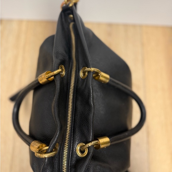 Marc by Marc Jacobs Too Hot Black Pebbled Leather Satchel Crossbody Bag - Picture 7 of 15